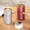 500ML Titanium Coffee Mug Smart Thermos Bottle Striped Water Cups Vacuum Flask Tumbler Portable Travel Mug With Rope Girl's Gift
