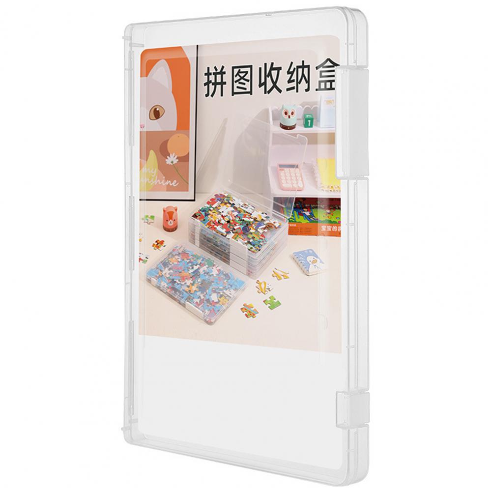 Useful Puzzle Organizer Lightweight Puzzle Storage Container Stackable Storing Moisture-proof Clear Visibility Storage Box