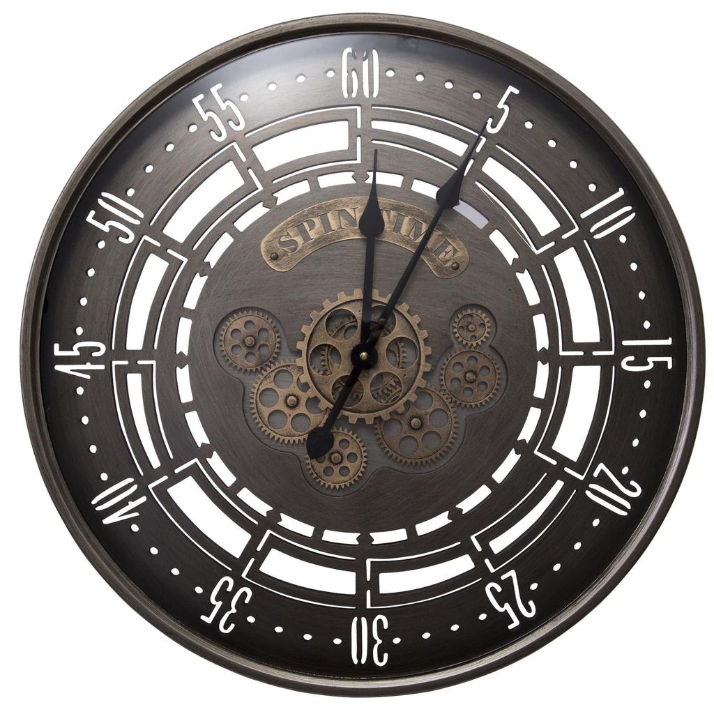 Retro Wall Clock Gear Creative Art Clock Iron Decoration for Bar Living Room Home