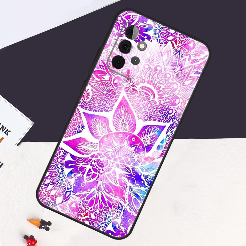 Indian Floral Henna Mandala Case For Samsung Galaxy A05 A06 A26 A16 A56 A36 A22 A32 A52 A54 A34 A14 A55 A15 A53 A33 A35