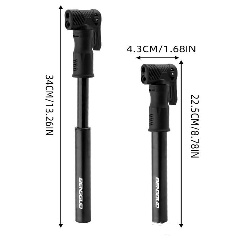 Bicycle Pump Mini Portable Hand Tire Tube Inflator Aluminum Alloy Bike Air Shock Pump Schrader Presta Valve