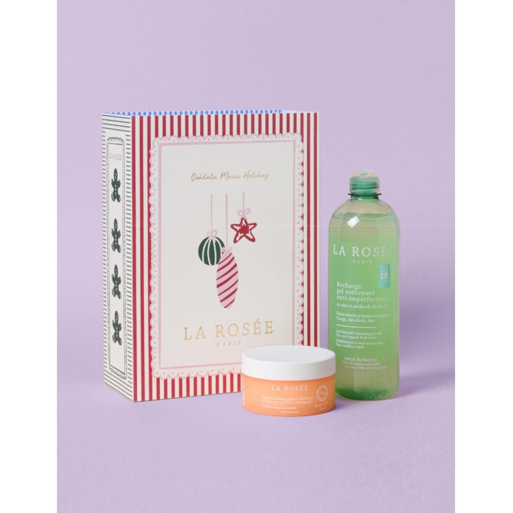 La Rose HoliDay Edition Day Night Cleanser Set Of 2 Purifying Cleansing Gel 400ml Cherry Deep Cleansing Balm 90ml