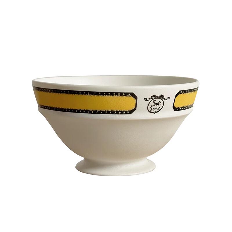 Soft Serve Butter Ribbon Ceramic Bowl