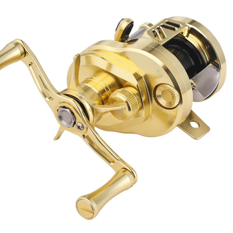 Fishing Reel Mirco Drum Baitcaster Reel with Weighs 139g Lure Reel 4kg Max Drag Speed Ratio 7.6:1 12+1BB CNC Alloy Body Shallow Spool Baitcasting Reel