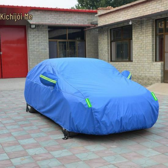 Black Waterproof Car Cover with Custom Logo - Full Sun Protection Shade