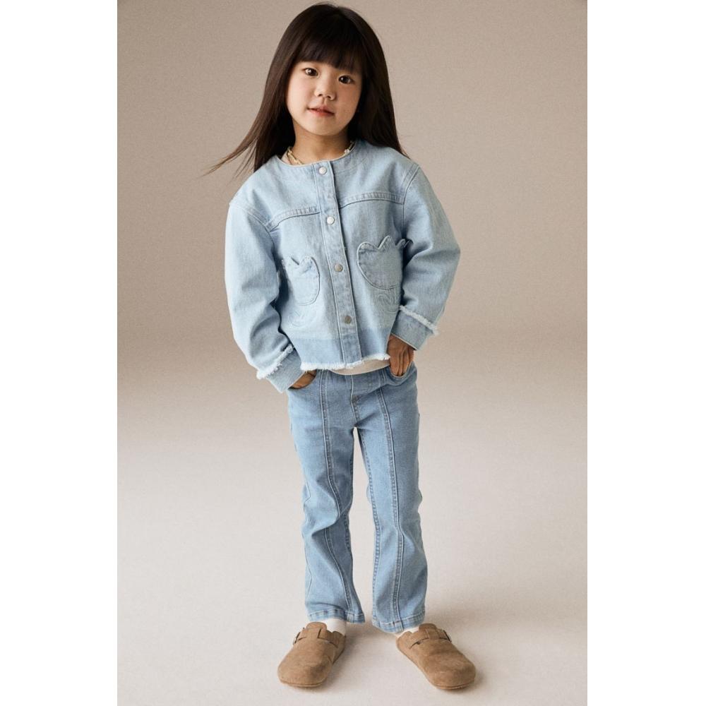 

Джинсовая куртка HM Flower Pocket Light Denim Blue