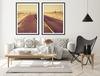 Picture in a frame 53x73cm Diptych Set of 2 pictures Vintage Road Boho P2168