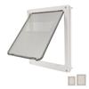 Pet Flap Door Noiseless 2 Way Weather Resistant Interior Exterior Cat Dog Door for Pet Crate Enclosu