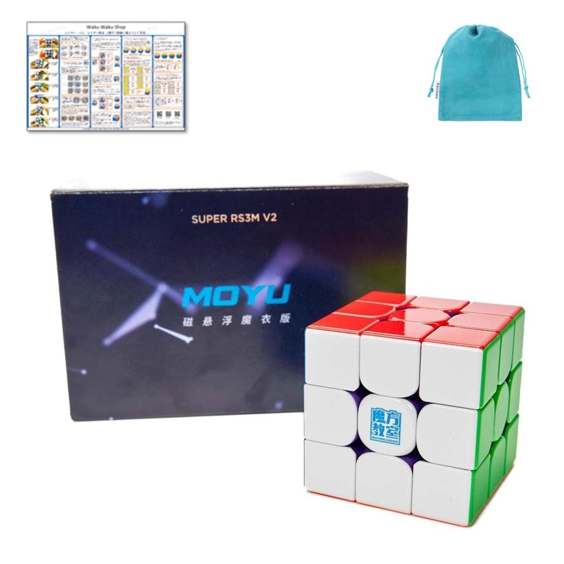 

Kancharo Moyu Super RS3M V2 Series Cube Strategy Pouch Cube для соревнований на магнитной подушке [японский и в комплекте/подлинный] (Без наклеек, с УФ-покрытием)