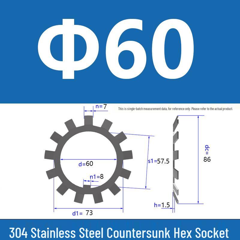 304 Stainless Steel Locking Stop Washer Nut, Round, DIN5406, In Stock
