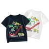 Children's Clothing Summer, Children's Short-sleeved T-shirts, Baby Boys' Clothes, Construction Vehicle, Excavator Printing