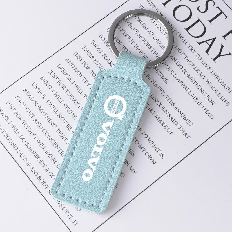 Ahfby6 Fashion Car Keychain Leather Key Chain Keyring Pendant For Volvo EX90 V60 V40 XC90 S60 XC60 V50 V70 S90 XC40 S80 V90 EX30