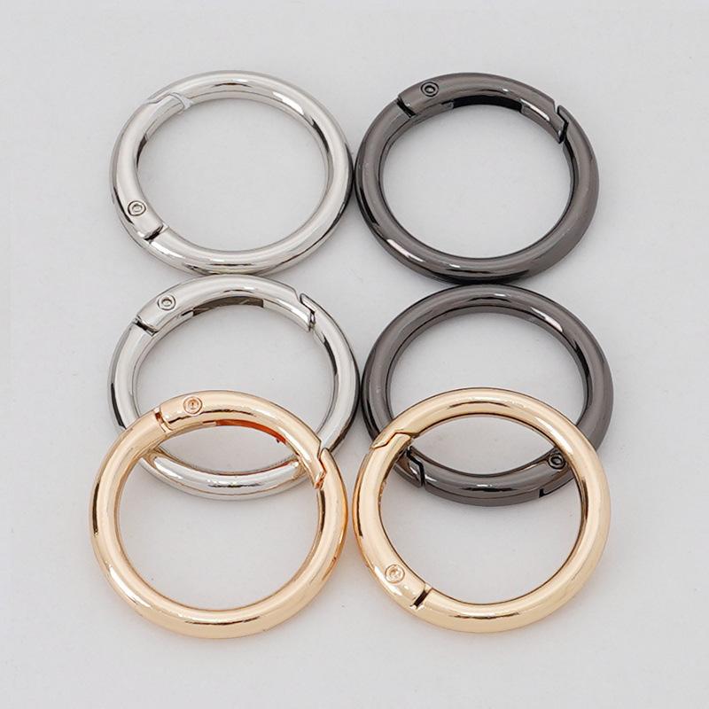 DIY Zinc Alloy Spring Ring, Key Ring, Metal Round Ring, Spring Ring, Round Pendant Buckle, Movable Opening Ring