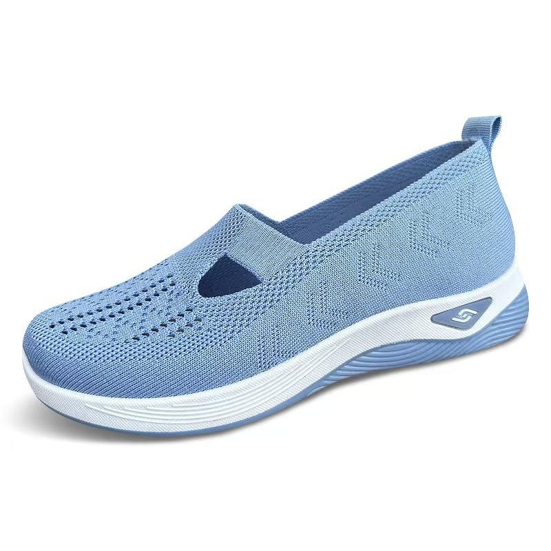 Flying woven women's shoes mother shoes cloth shoes soft-soled women's shoes middle-aged and elderly mother walking women's shoes summer mesh shoes