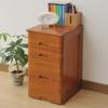 YAMAZEN Mini Chest, A4 Size, Natural Paulownia Wood, 4 Drawers, 30cm Wide X 35cm Deep X 54.5cm High, Finished, Oak Brown, MHK-4(OBR)R