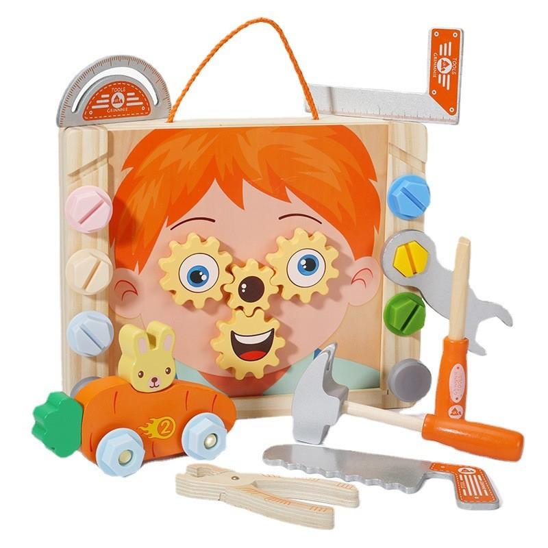 Box Smiling Screw Nut Combination Set Kids Disassemble And Assemble Toys Puzzle