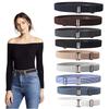Invisible Belt Buckle Plastic Elastic Belt Women Men Adjustable Belt Fashion