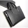Men's Genuine Leather Anti-Theft Fingerprint Lock Briefcase - Top Layer Cowhide, Large Capacity, High-End Business Commute Handbag