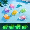 100PCS Glow in the Dark Mini Sea Turtle Ornaments Marine Theme Resin Figurines for Fish Tank Aquascape Home Desk Decoration Gift