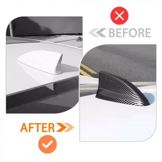 1Pc Glossy ABS Exterior Shark Fin Antenna Cover Cap For Honda Civic