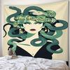 Medusa Snake Greek Mythology Digital Printing Polyester Wall Tapestry Suitable for Use Living Rooms Bedrooms Offices Bars Party