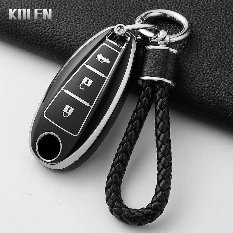 Fashion Tpu Car Key Case Cover For Suzuki Vitara Swift Ignis Kizashi Sx4 Baleno Ertiga Samurai S-Cross Protected Keychain Shell