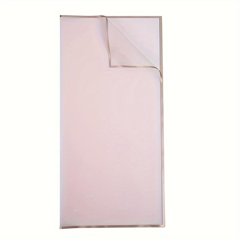 20 Sheets Size 22.8 X 22.8 Inches Semi-transparent Gold Edge Flower Wrapping Paper Plastic Wrapping Paper Flower Packaging DIY Handcraft Supplies