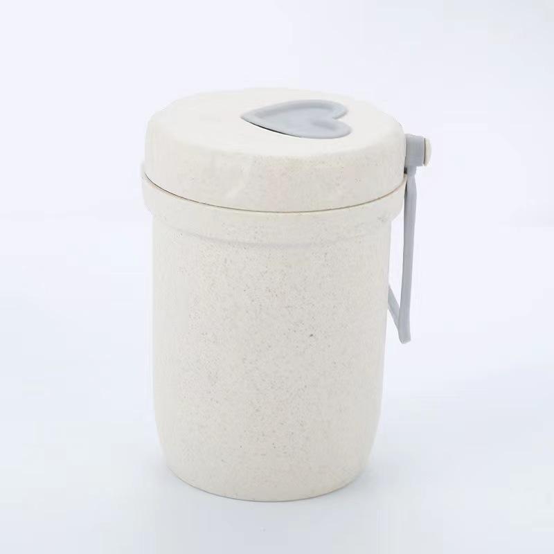 Wheat Straw Insulated Microwave-Safe Bento Lunch Box for Office & Students