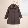 Women's Plus Size Stylish Slim-Fit Wool Winter Coat (Mid-length) 15266T
