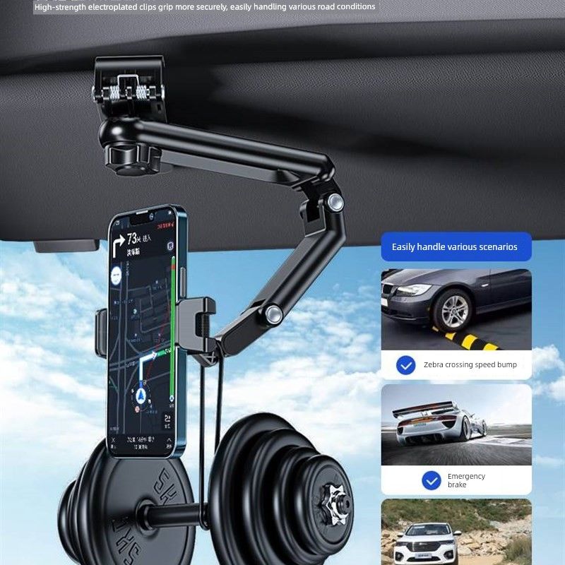 Mobile Phone Car Mount for Sun Visor, Car Interior, Car Navigation, 2023 New Model, Dedicated Fixed Support