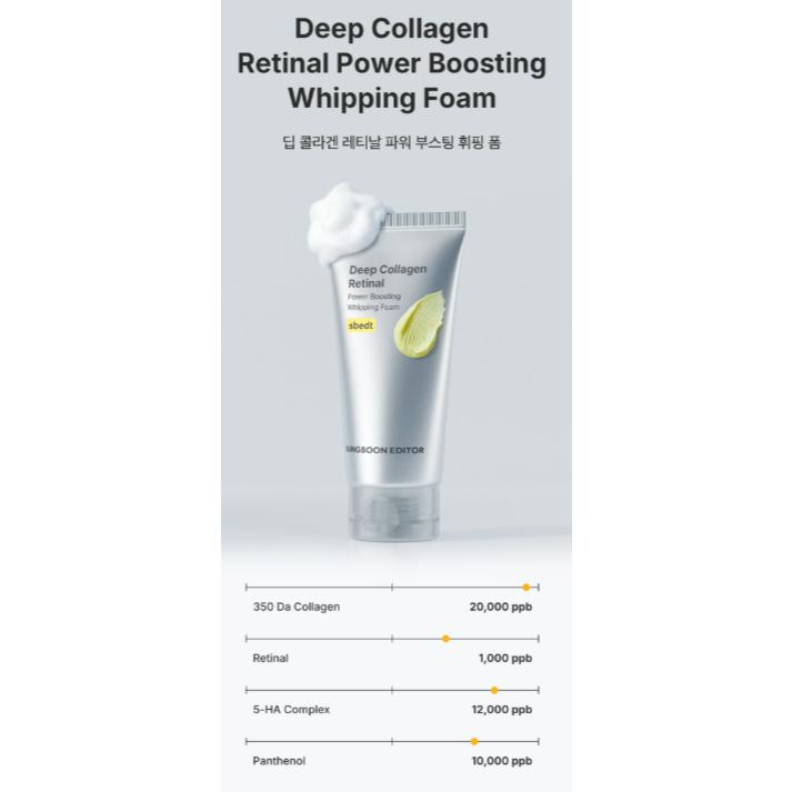 [NEW] SUNGBOON EDITOR Deep Collagen Retinal Power Boosting Whipping Foam, 120g