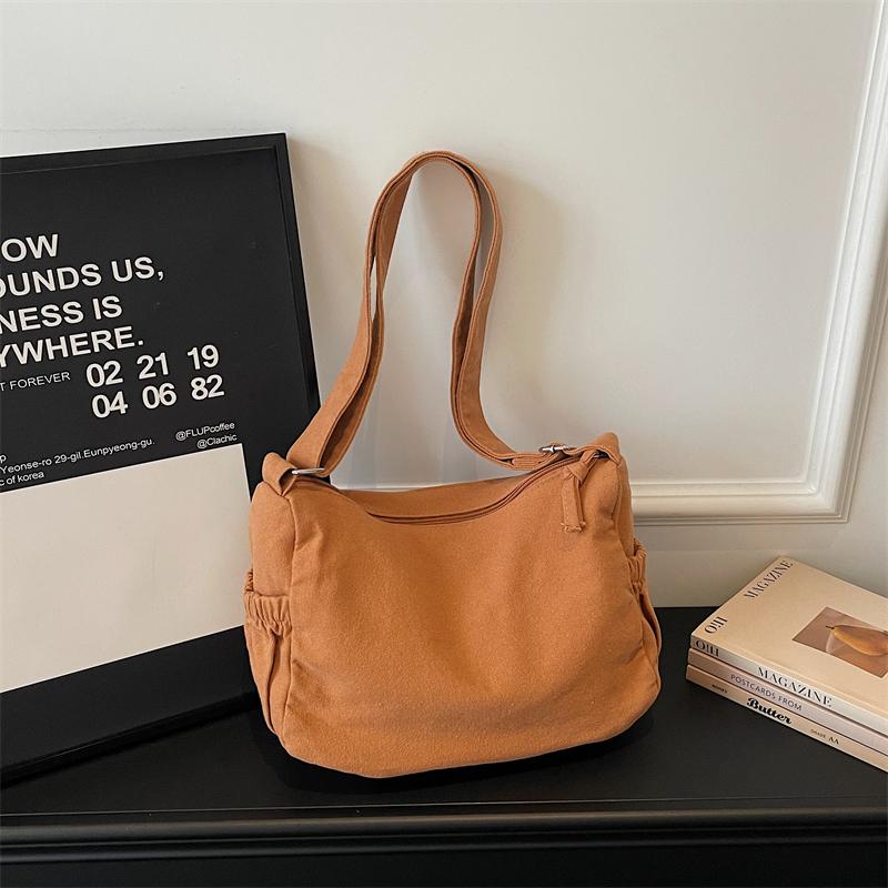 Women's Bag Solid Shoulder Bag Lightweight Nylon Crossbody Bag