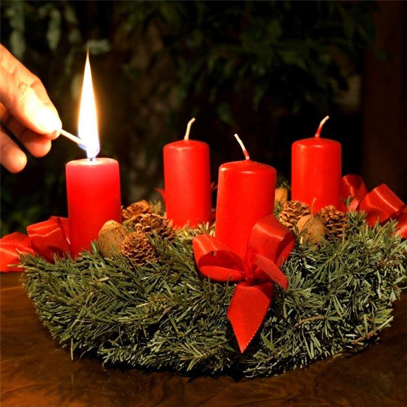 

Wreath Candle Holder, 8 Cm Advent Candle Holder, Metal Candle Holder, Christmas Candle Plate With Spike 24Pcs Black-B61B чёрный