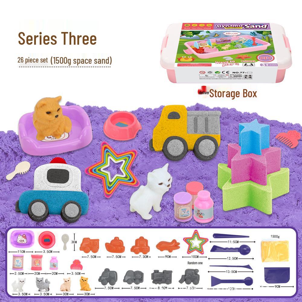 

Детский набор волшебного песка с формочками в виде домашней собаки