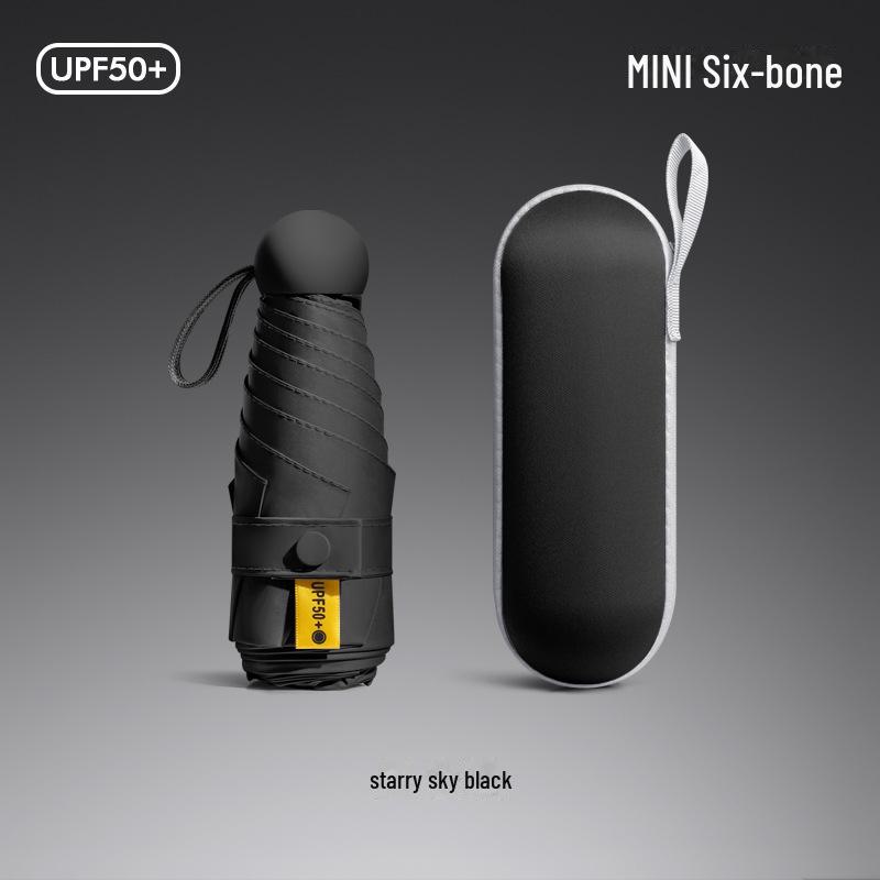 50% Folding Women's Dual-Purpose Mini Portable Pocket Capsule Umbrella - High-Grade Sun Protection