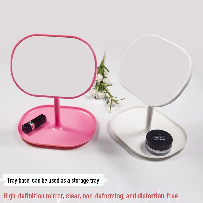 Luxury Rotatable Desktop Makeup Mirror with Storage