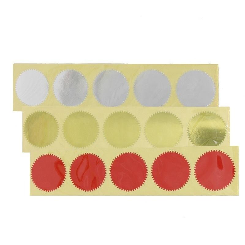 Good Quality Adhesive Die Cut Custom Embossed Gold Foil Logo Stickers