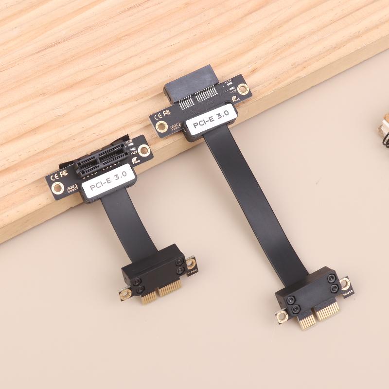 Pcie 3.0 X1 Riser Cable 90° Right Angle Extension Cable High-Speed Pci Express 1X Riser Card Ribbon Extender
