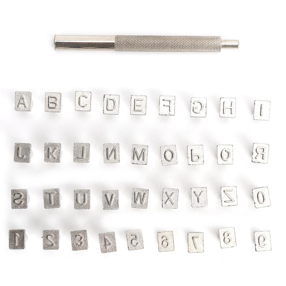 37pcs Stamping Dies Number Punch Set Hand Tools Set DIY Leather Stamping Kit  Gift Making