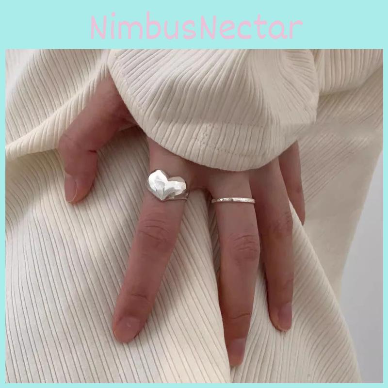 Elegant Adjustable Open Heart Ring For Women With Unique Contemporary Design And High-end Feel