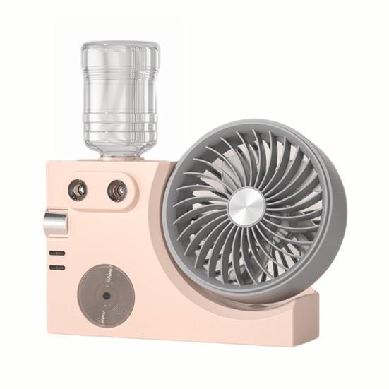 Portable Mist Table Fan Ultra-Quiet Operation Desk Fan with Cooling Mist Spray USB Rechargeable Desk Fan for Office Home Travel Bedroom