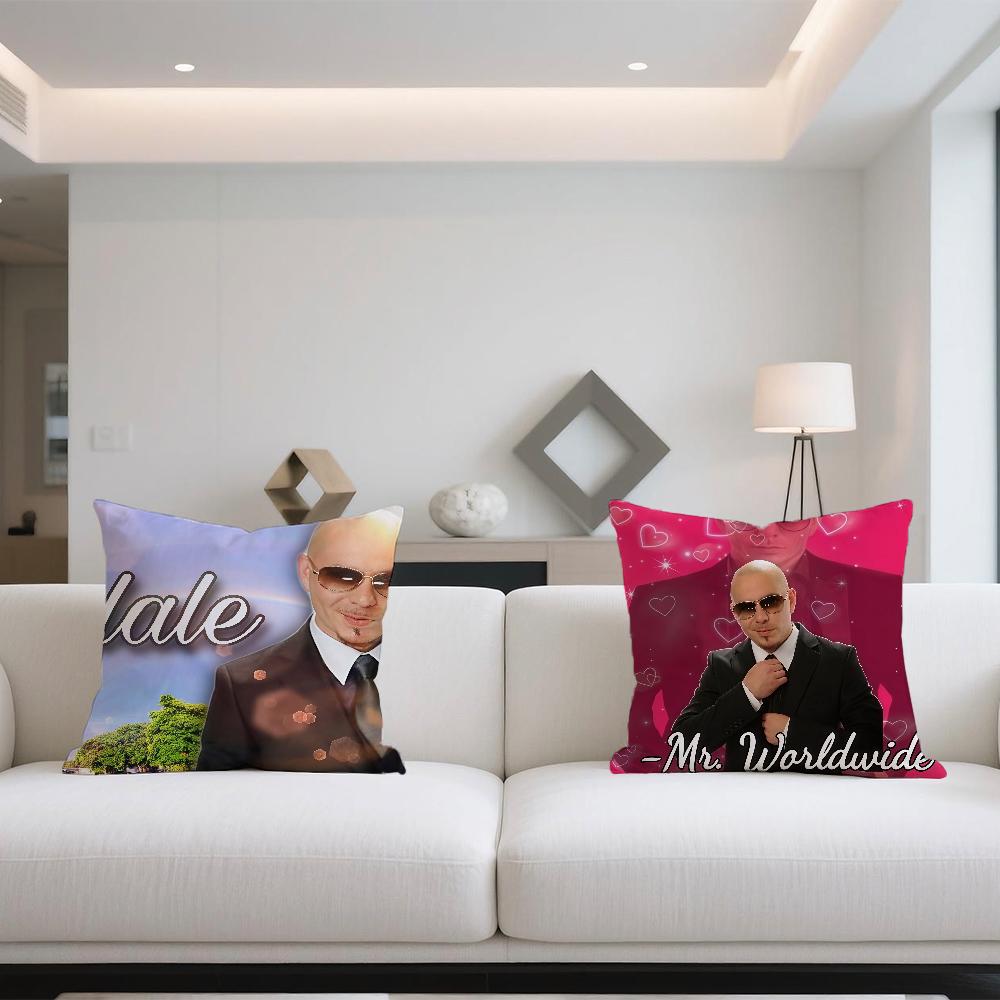 Singer M-Mr. 305 P-Pitbull Global Hippie Cushion Cover Comfortable and Soft Bedding Skin Friendly Leisure Sofa Car Pillowcase
