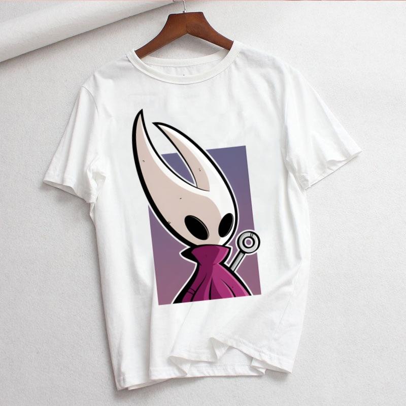 Hollow Knight Print Ladies Tshirt Ladies Casual ocollar White Shirt Short Sleeve Ladies Tshirt Graphic Printing