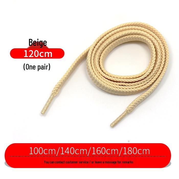 Flat Thickened Sneaker Laces for Casual and Basketball Shoes - In Black, White, and Colorful Designs
