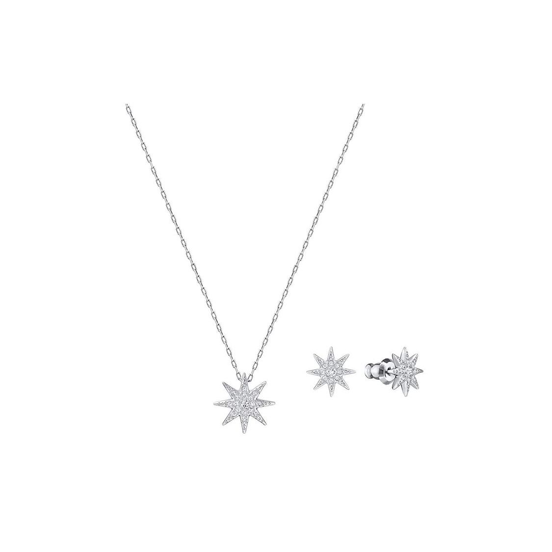 Swarovski Fizzy Collection Shining Starry Sea Necklace And Earring Set Women Jewelry 5253054 Box (Random Color)