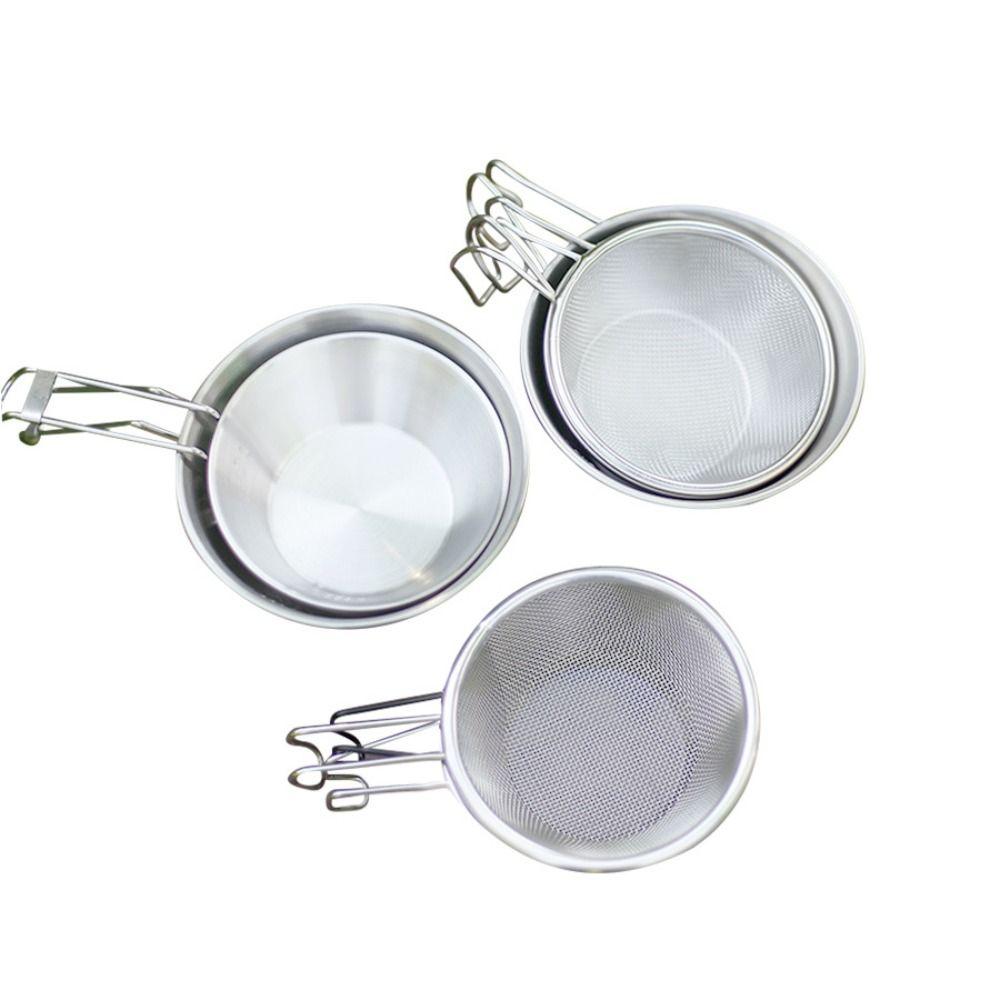 with Scale Snow Roller Bowl Stainless Steel Folding Bowl Easy To Clean Picnic Bowl  Kitchen
