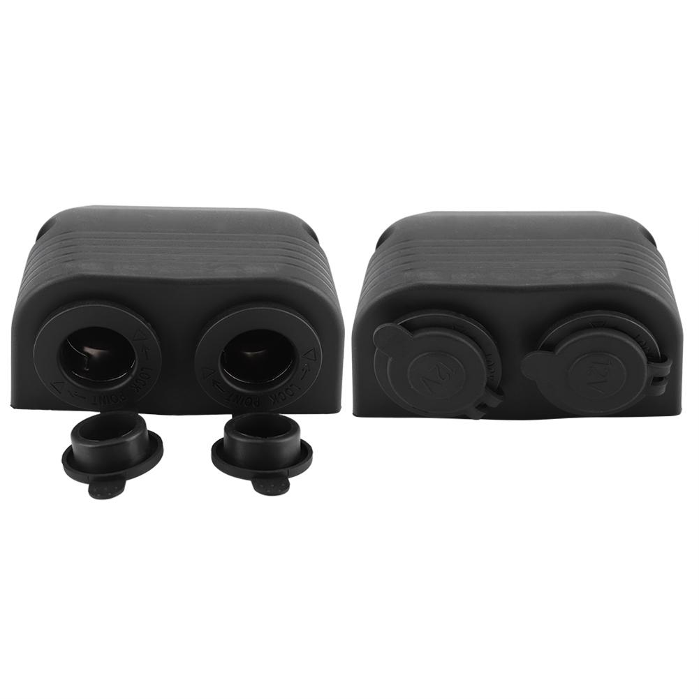 Car Boat Dual Port Surface Mount Cigarette Lighter Socket 12V 24V Motorbike ZY