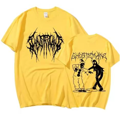 Hiphop metal gothic rock printed Tshirt fashionable and loose fit suitable for streetwear summer casual and sports wear