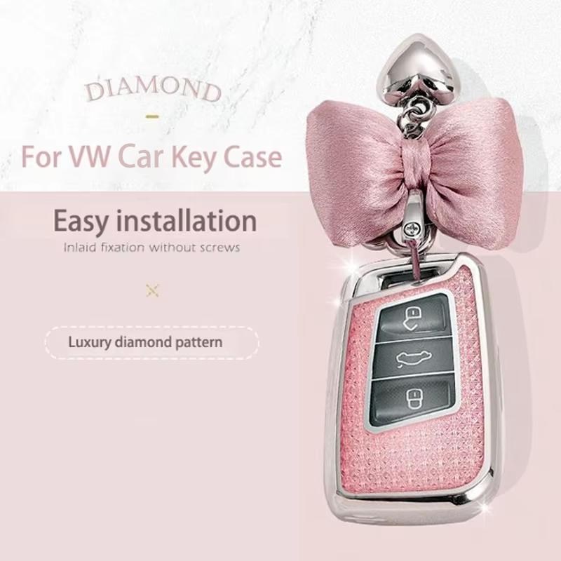 Luxury Diamond Pattern Tpu For Vw Volkswagen Magotan Magotan Gte Passat B6 B7 B8 Cc Arteon Remote Smart Car Key Case Cover Fob