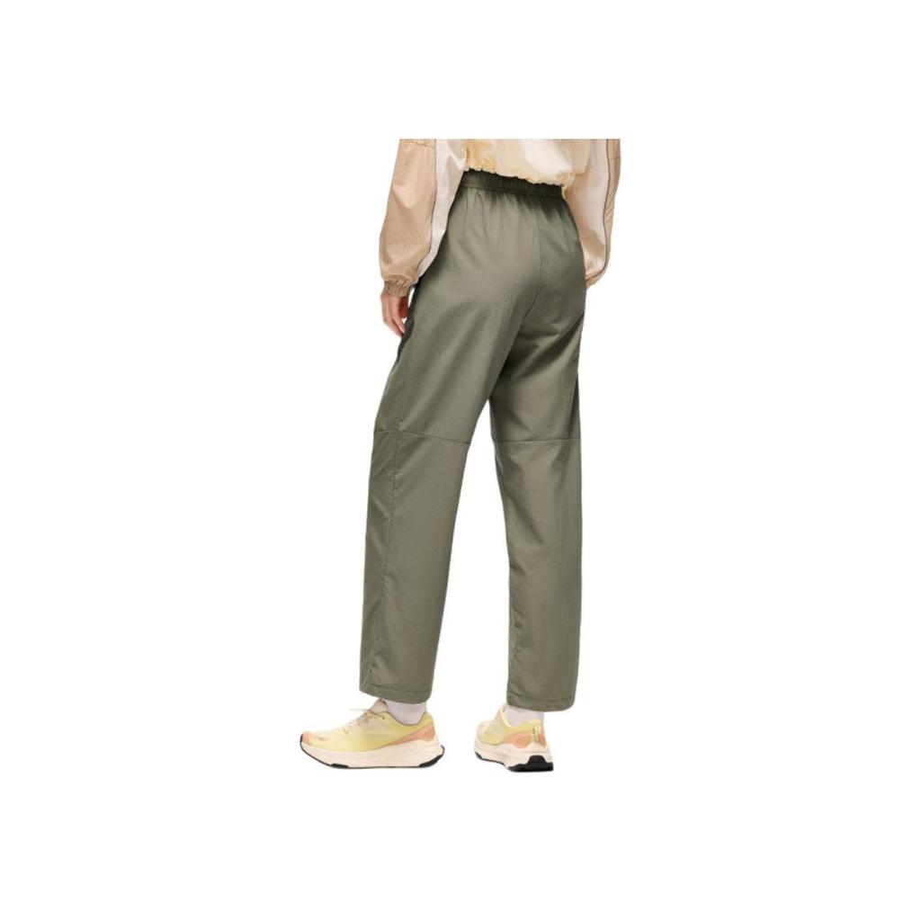 Anta Training Series Solid Color Mid-Rise Drawstring Loose Knit Sports Pants Women bottoms Muqing-Green 962427503-1